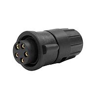 Switchcraft W6382-5SG-3DCW Standard Circular Connector Mini-Con-X Cable End, 5-pin #16, Female, Solder Cup, Bulk