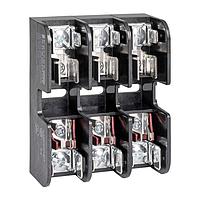 Mersen 30353R Class CC Fuse Block,Class CC,3 Pole,600V,30A,Copper Box Connector