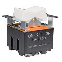 NKK Switches SW3833 Rocker Switches 3PDT ON-OFF-ON 30A