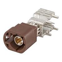 Rosenberger D4S20Y-400A5-F PCB Connectors Right Angle Plug PCB w/Housing T&R Brown