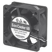 Sanyo Denki 9A0624S4D011 Axial DC Axial Fan, 60x60x25mm, 24VDC, Ribless, Locked Rotor Sensor