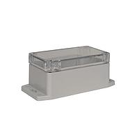 Bud Industries PN-1322-ACMB PCB Enclosure IP68 NEMA 6P Box with Clear Cover and Mounting Brackets (4.5 X 2.6 X 2.2 In)
