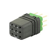 Eaton Souriau-Sunbank 8MQ2M0936UNS046S Modular Connectors - Push Pull MQuick module, unsealed, with female straight PCB contacts, delivered with cap