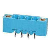 Same Sky (formerly CUI Devices) TBP02R2W-381-04BE Headers Terminal block, pluggable, w screw lock, 3.81, receptical, 4 pole, blue