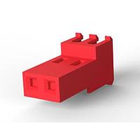 AMP Connectors - TE Connectivity 3-640606-2 Receptacle Housing FEED THRU WO TAB 2P Red 22 AWG
