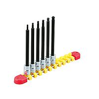 KTC TBT2L06BPBH sq. Long ball point hexagon bit socket set (1/4", 6pcs)