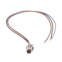 Amphenol CONEC 42-01034 M8 Male Socket 3P WIRE LEAD M8 BACK MNT PLUG