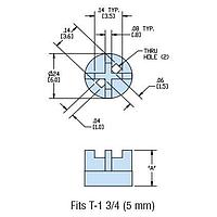 Heyco 11042 LED Spacers HLEDS2E-04 NATURAL PVC/NYL LED Spacer