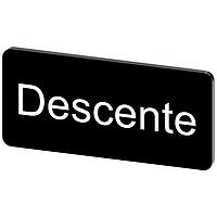 SIEMENS 3SU19000AC160GD0 Labeling Plate, Descente INSCR. LABEL,BLACK 12.5 X 27MM, DESCENTE