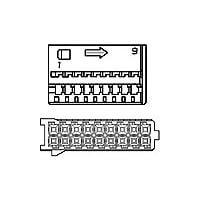 AMP Connectors - TE Connectivity 1355348-1 Connector Housing MQS BU-GEH 18P