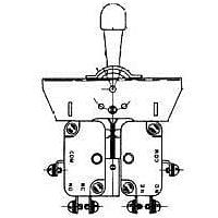 Honeywell 115AT41 Toggle Switches Toggle SW 6PDT 2POS SCRW TERM LOCK LVR