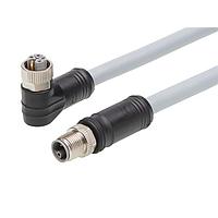 Molex 1205010208 Sensor Cables / Actuator Cables M12 Double-Ended Cordset 5 Poles  Female (90) to Male 16 AWG Gray 0.5m  Lngth