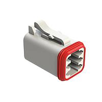 Amphenol SINE Systems AT06-6S-RD01WHT Automotive Connectors 6-Way Plug, Female Connector with Reduced Diameter Seals (E-Seal), White
