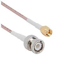 Amphenol RF 095-850-250-024 RF Cable Assemblies BNC Str Pl to SMA St 316DS 50 Ohm 24 Inc