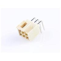Molex 105314-2806 Headers & Wire Housings NANO-FIT HDR RA DLR 6CKT G+lube WHT