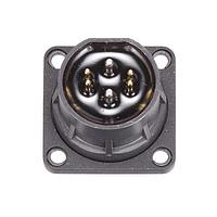 Rosenberger M4S108-400B5-C PCB Panel RoPD cable assembly PCB plug 4-hole-flange black