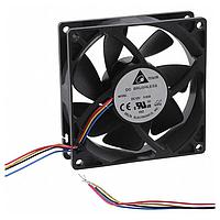 Delta Electronics, Inc. QFR0912VH-SP00 Tubeaxial Fan, 92x25mm, 12VDC, 74.78CFM, 4.8W, Ball, 4Leads, Lock Rotor Sensor, Tach/PWM