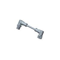 Amphenol LTW M12B05MR-12BFR-SD005 Sensor Cables / Actuator Cables M12 Circular Metric Connector, B Code, Metal, 4A, 05 pins, Male Connector, Male Contact, Right Angle-to-Right Angle, Screw Thread, Overmolded Double Ended, Length 5000mm, IP68 / IP69K