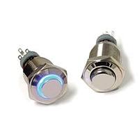 E-Switch PV3WG2B012G Anti-Vandal Switches 0-2A 48VDC On-(On) 16mm Gold 1 Pole