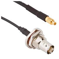Amphenol RF 095-850-206-024 RF Cable Assemblies BNC Blkhd Jck - MMCX Plug 24 inch RG-174