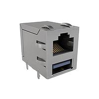 Amphenol Commercial Products RJE361883403 Modular Connectors / Ethernet Connectors Stacked RJ over USB Type A 2.0