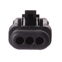 Amphenol SINE Systems ATM06-3S-SR01BK Connectors 3-Way Plug, Socket, Strain Relief End Cap, Black Body
