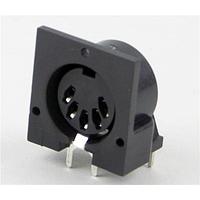 Switchcraft 61PC5F Circular DIN Connectors 5P R/A PC mt. 240 deg.