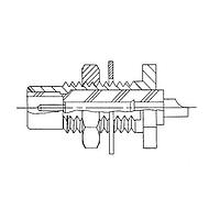 Amphenol SV Microwave M39012/77-0001 Connectors SMC F Bulkhead Conn Solder Pot