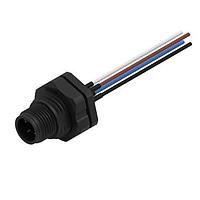 Wurth Elektronik 643411100404 Plugs WRCIRC M12 Screw Coding A Panel + Wires Panel + Wires Plastic with Front Panel Nut M16 Male connector, polarity 4