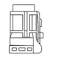 Yazaki 7123744440 Housings CONN 4P SWP LT GRY