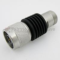 Fairview  SA18N5WA-05 5 dB Fixed Attenuator N Male To N Female Up To 18 GHz Rated To 5 Watts With Black Aluminum Heatsink Body