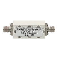 Fairview  FMFL1017 Lowpass Filter Operating From DC to 11 GHz With SMA Female Connectors