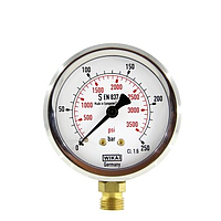 WIKA 213.53 (0~250 bar,dial 63,lower mount) Pressure Gauges (250 bar)