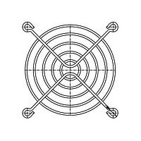 Sunon FG-8B Guard Fan Finger Guard, 80mm, Metal, Black