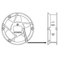 Delta Electronics, Inc. EFC1748DG-TYSG Tubeaxial Fan, 172x51mm, 48VDC, 415.66CFM, Ball, 4Leads, Lock Rotor Sensor, Tach/PWM, IP55