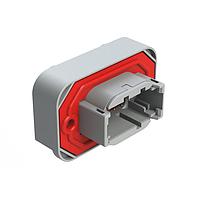 Amphenol SINE Systems ATM15-08PA-BM03 8-Way Str Flng Mnt PCB Rcp 8POS Gry Tin Cont A