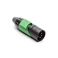 Amphenol Audio AX4MB5M-AU Connectors 4P PIN M PLUG BLKGLD W GRN MRK SLV
