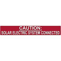 HellermannTyton 596-00245 Solar Label Solar Label, Reflective, CAUTION SOLAR ELECTRIC SYSTEM CONNECTED, 6.5" x 1.0", VL, Red, 50/roll