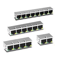 Pulse Electronics J8064E62NL Magnetic Jack 1X2 TAB DOWN 4-CORE