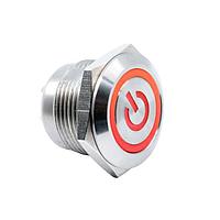 E-Switch SV4F23SS-6G1 Anti-Vandal ANTI-VANDAL, 2A 36VDC, SPST Off-(On), Panel Mount, Front Solder