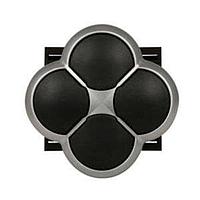 Eaton M22S-DI4-S-X7 4-Way Button BLK 4-WAY INTERLOCKED PB SIL-BZL ETCHED