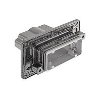 HARTING 19400161118 Headers & Wire Housings 16B HPR Panel Feed Through Housing, Screw Locking, outside mounting, 1xM40