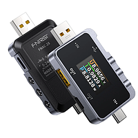 FNIRSI FNAC-28 2-IN-1 Type-C USB Tester Digital Voltmeter Ammeter Power Bank Charger Measure (24V, 6.5A, 156W)