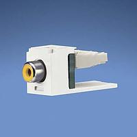 Panduit CJRYBL RCA Phono Connectors Mini-Com RCA Punchdn Module Black wit