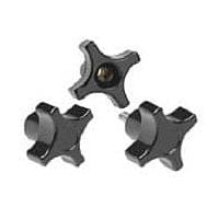 Davies Molding 2820-B Clamping Knob Female Insert 4-Arm Clamping Knob