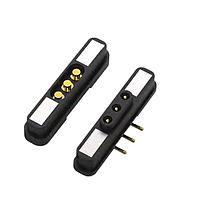 EDAC 686C02222030C1E Spring-Loaded Female connector 2 contacts 2A flash gold strait tail Wht thru hole