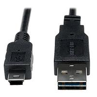 Tripp Lite UR030-003 USB 2.0 3' USB 2.0 UniRvrCbl Male - 5Pin MiniMale
