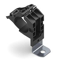 HellermannTyton 151-01494 Ratchet Clamp Ratchet P-Clamp, 0.76 - 1.42" Bundle Dia, 90 Short, 0.51" Hole Dia, PA66HIRHSUV/ST/ZN, Black, 160/ctn