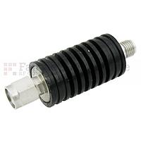 Fairview SA18S10W-01 1 dB Fixed Attenuator N Male To N Female Up To 18 GHz Rated To 10 Watts With Black Aluminum Heatsink Body