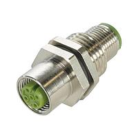 HARTING 21433201500 Panel Feed Through M12-PFT-CRIMP-5P-ACOD-M/F-SHLD